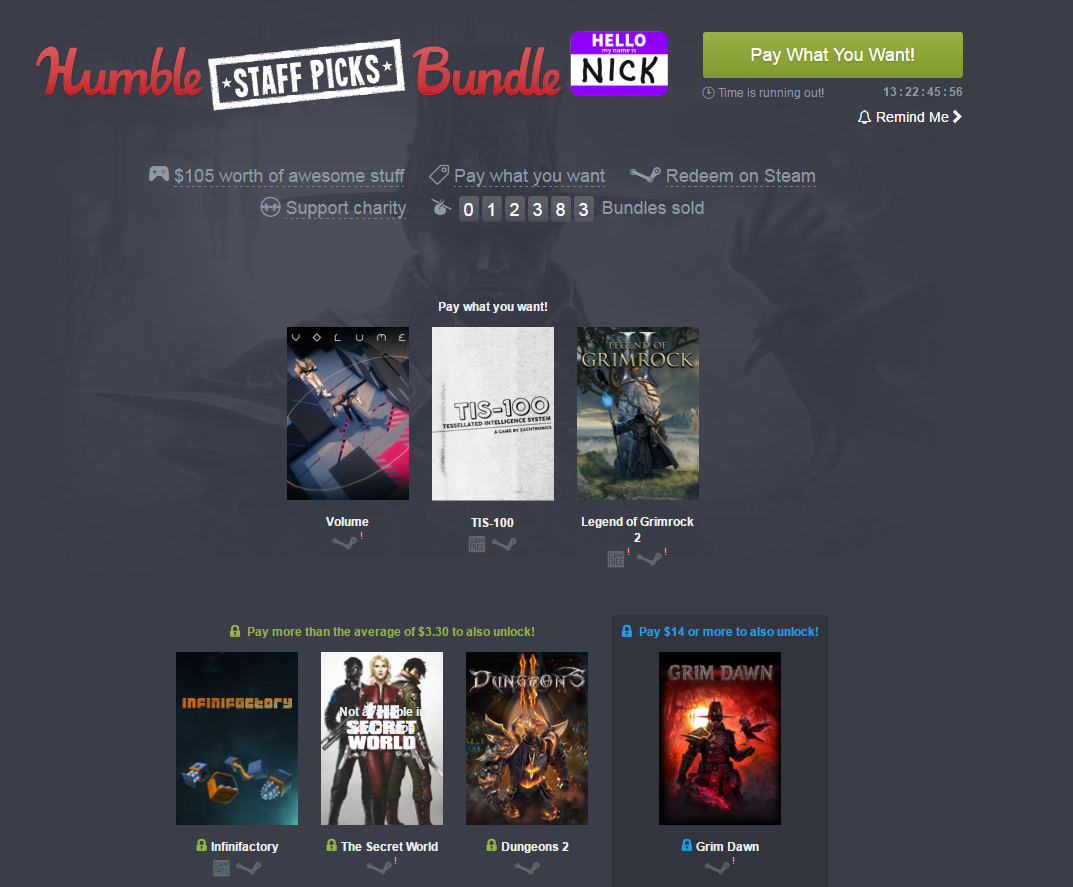 【Bundle】The Humble Staff Picks Bundle: Nick